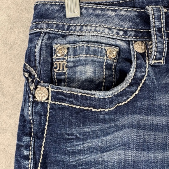 MISS ME Mid Rise Boot Women's 29 Faded Blue Boot Cut Jeans - Picture 5 of 16